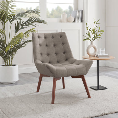 Fauteuil capitonné Ventura Dolphin gris