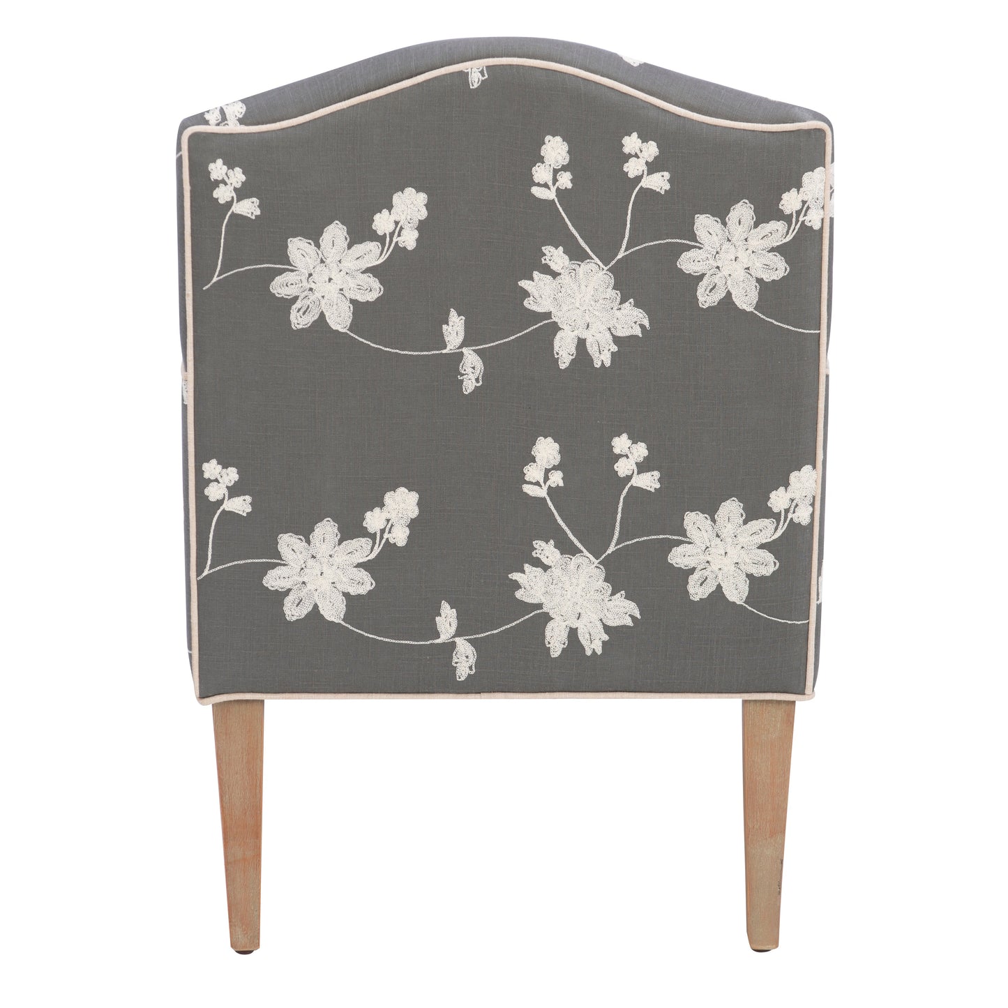 Fauteuil brodé à fleurs Kenna Gray