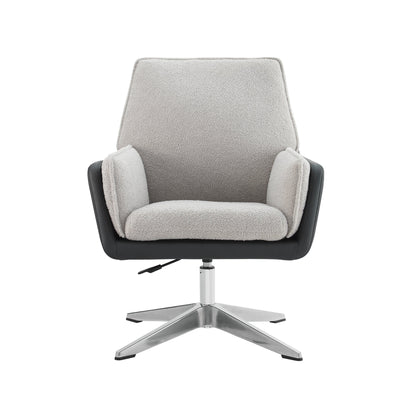 Fauteuil pivotant Maddie noir et gris