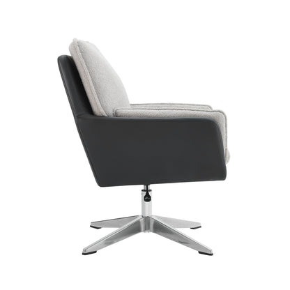 Fauteuil pivotant Maddie noir et gris