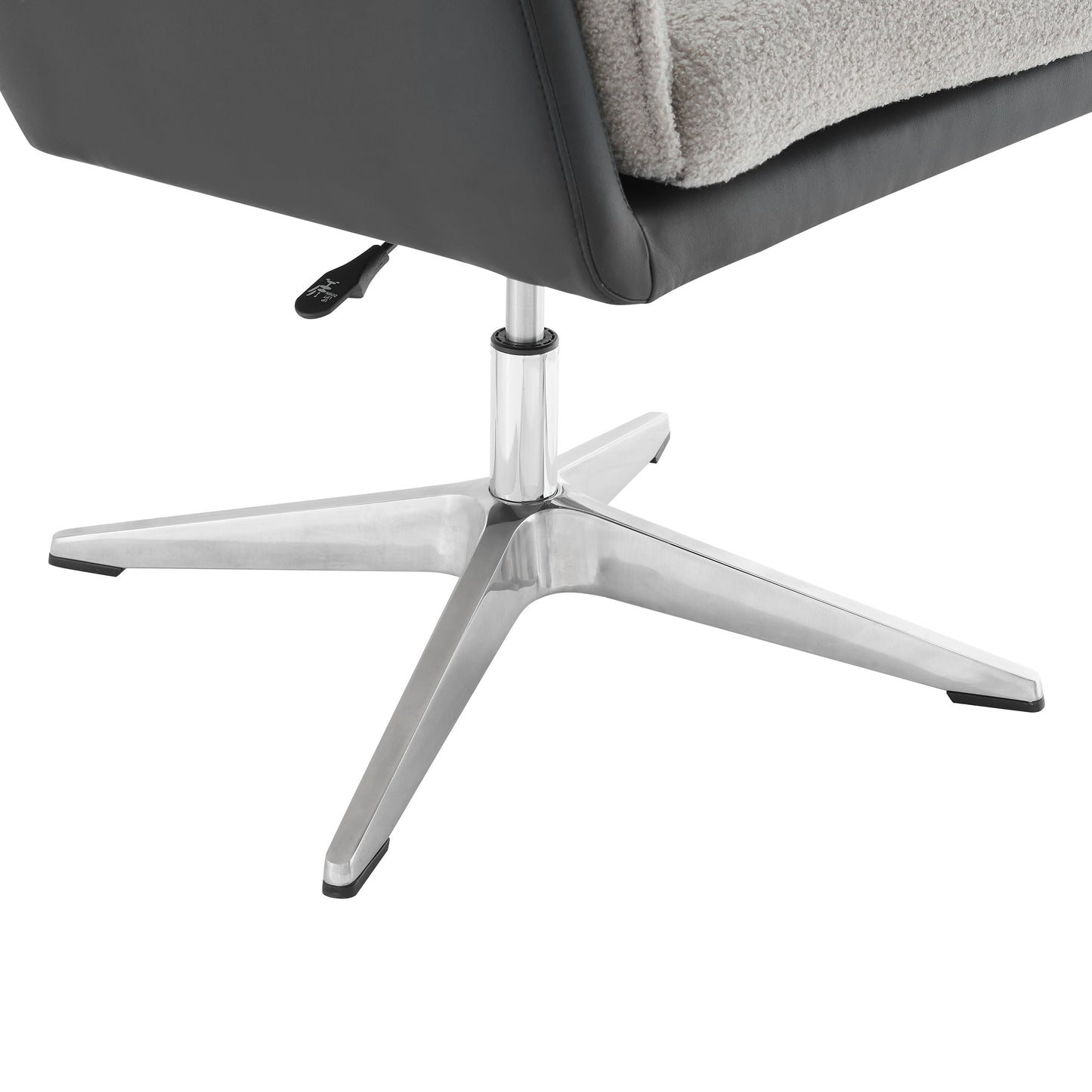 Fauteuil pivotant Maddie noir et gris