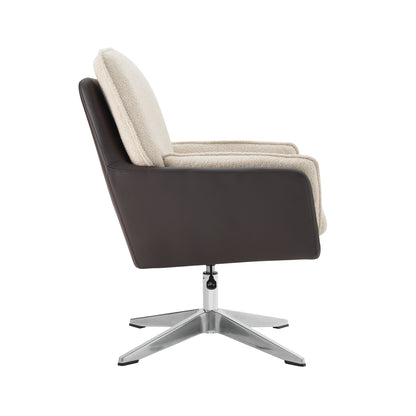 Fauteuil pivotant Maddie noir et gris