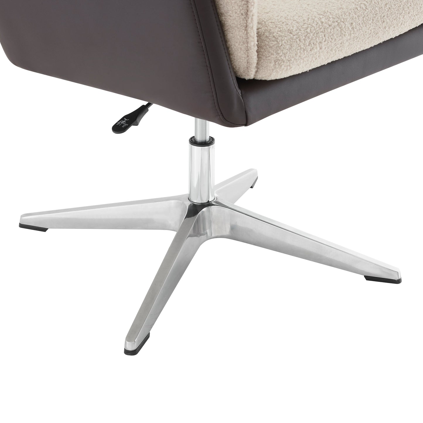 Fauteuil pivotant Maddie noir et gris