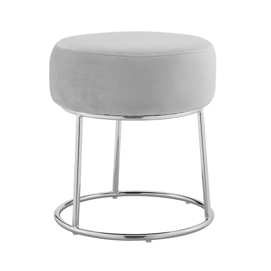 Tabouret de coiffeuse gris Bardot