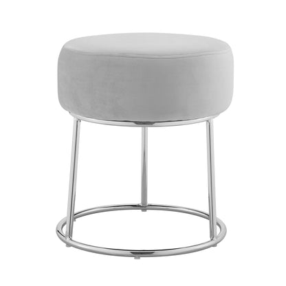 Tabouret de coiffeuse gris Bardot