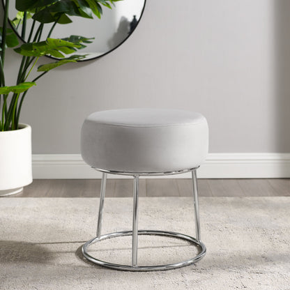 Tabouret de coiffeuse gris Bardot