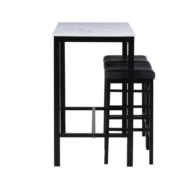 Ensemble Betty 3 pièces en similicuir effet marbre