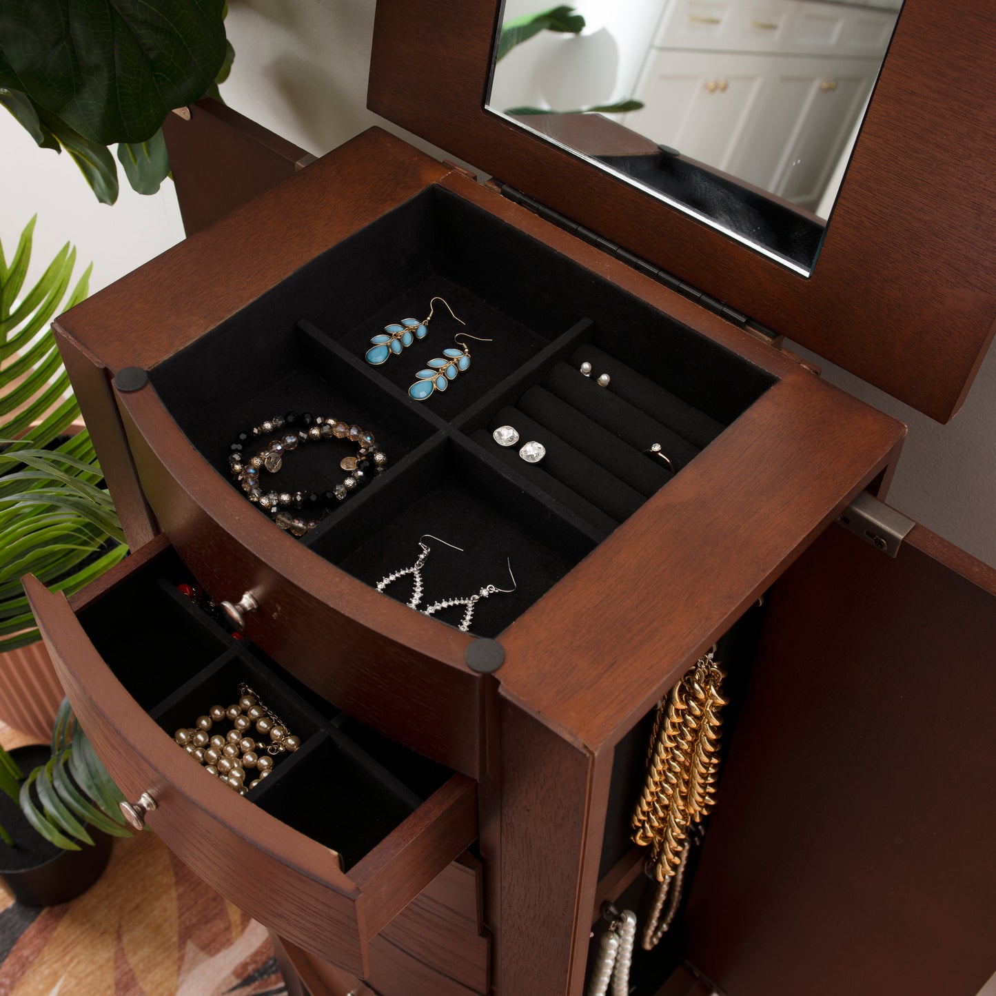 Armoire à bijoux Maddie Espresso