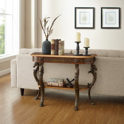 Console Flicka avec pieds en plâtre