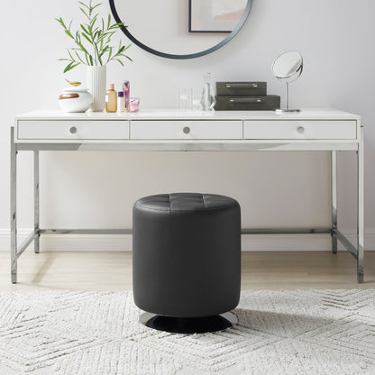 Pouf pivotant Saylor noir
