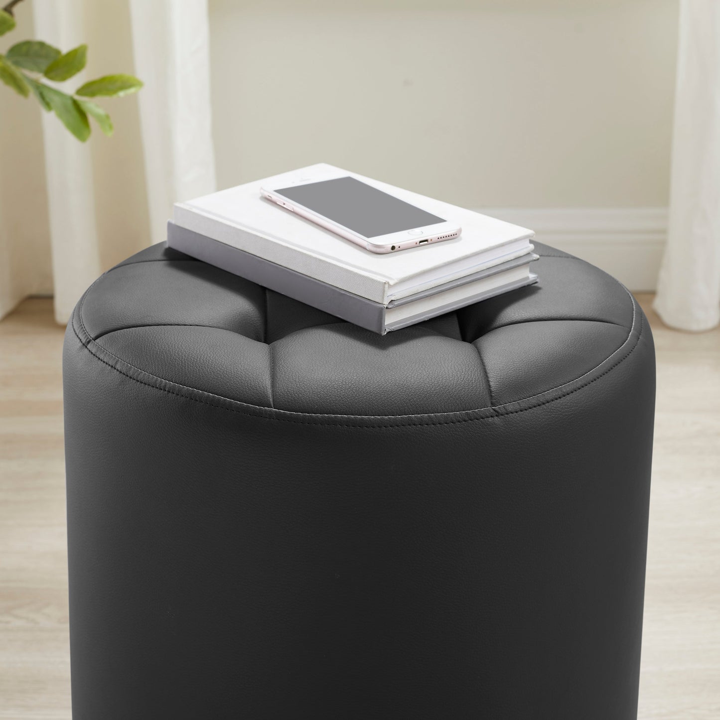 Pouf pivotant Saylor noir