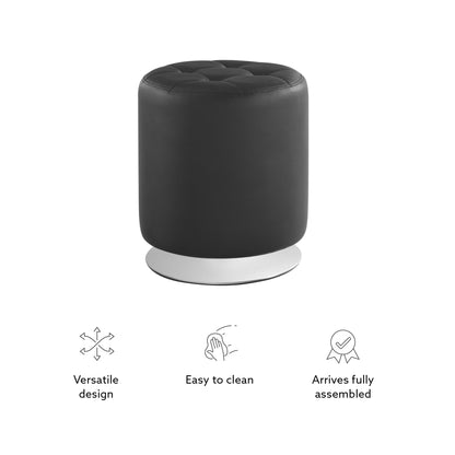 Pouf pivotant Saylor noir