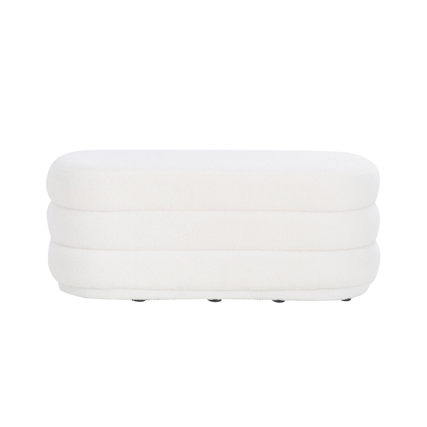 Pouf oblong Lisa White Sherpa