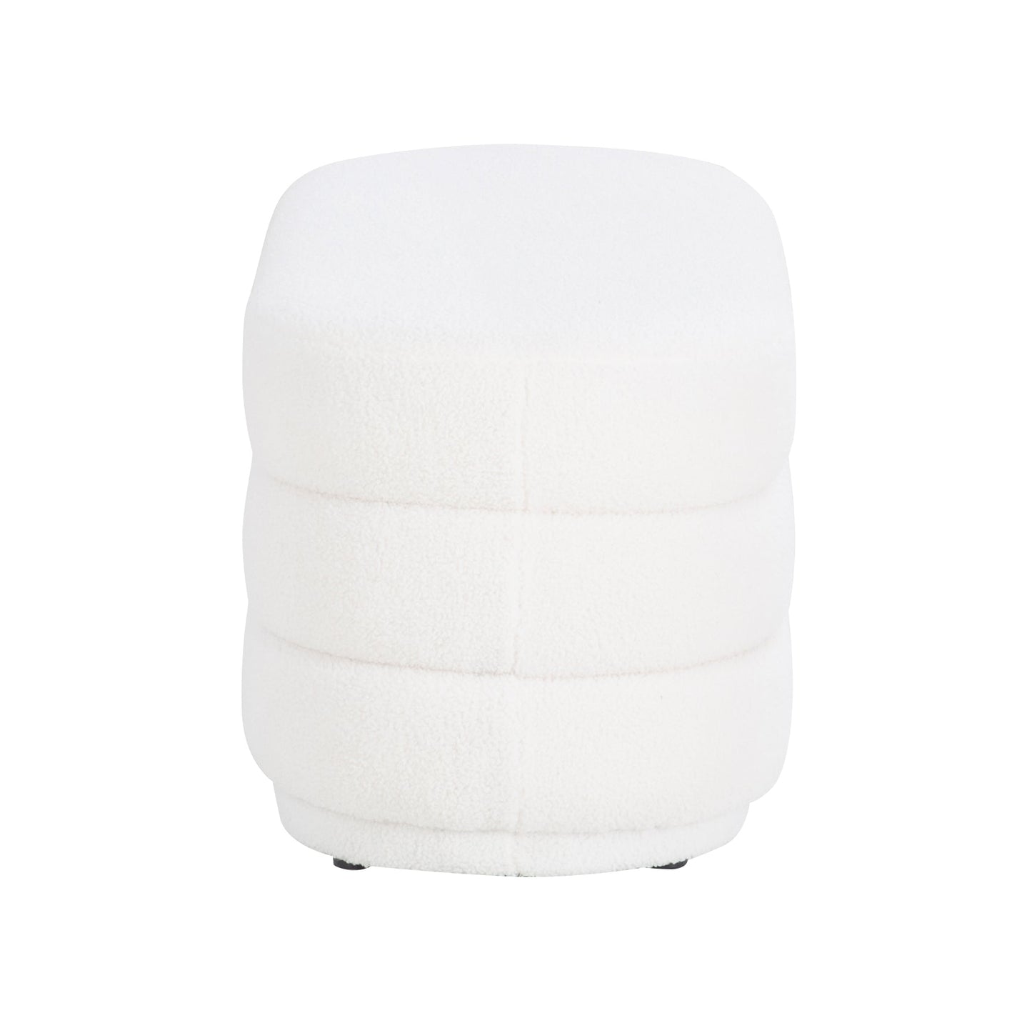 Pouf oblong Lisa White Sherpa