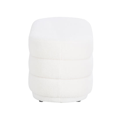 Pouf oblong Lisa White Sherpa