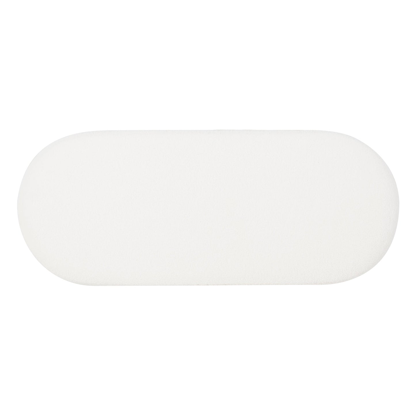 Pouf oblong Lisa White Sherpa