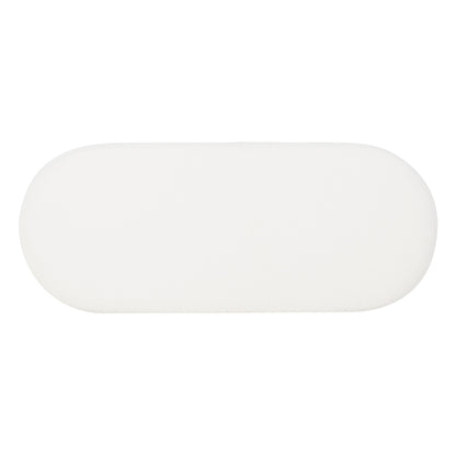 Pouf oblong Lisa White Sherpa