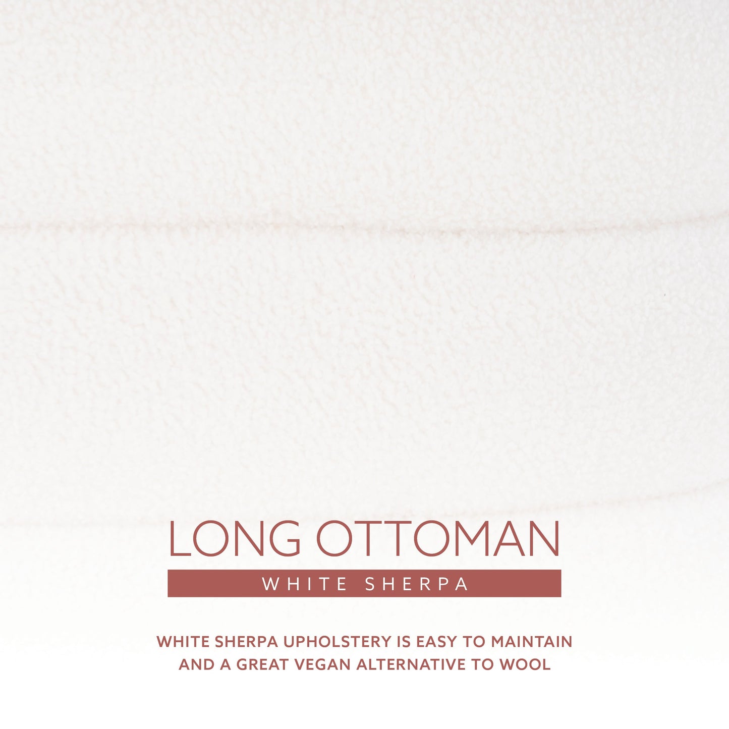 Pouf oblong Lisa White Sherpa