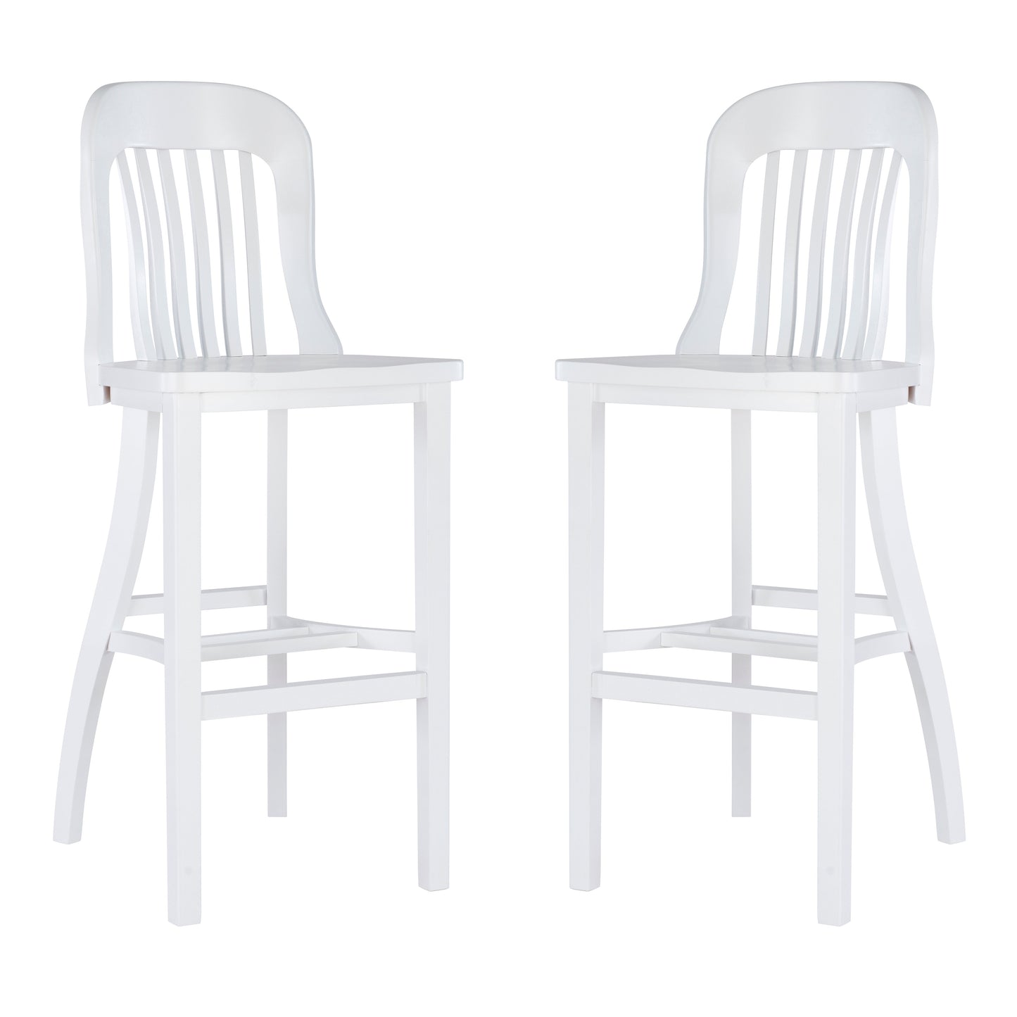 Tabourets de bar Norman blancs (lot de 2)