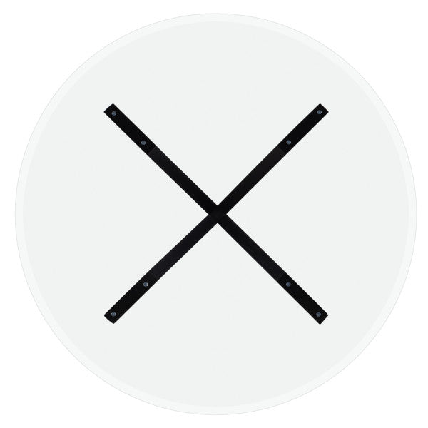 Table de salle à manger Auden noire avec plateau en verre