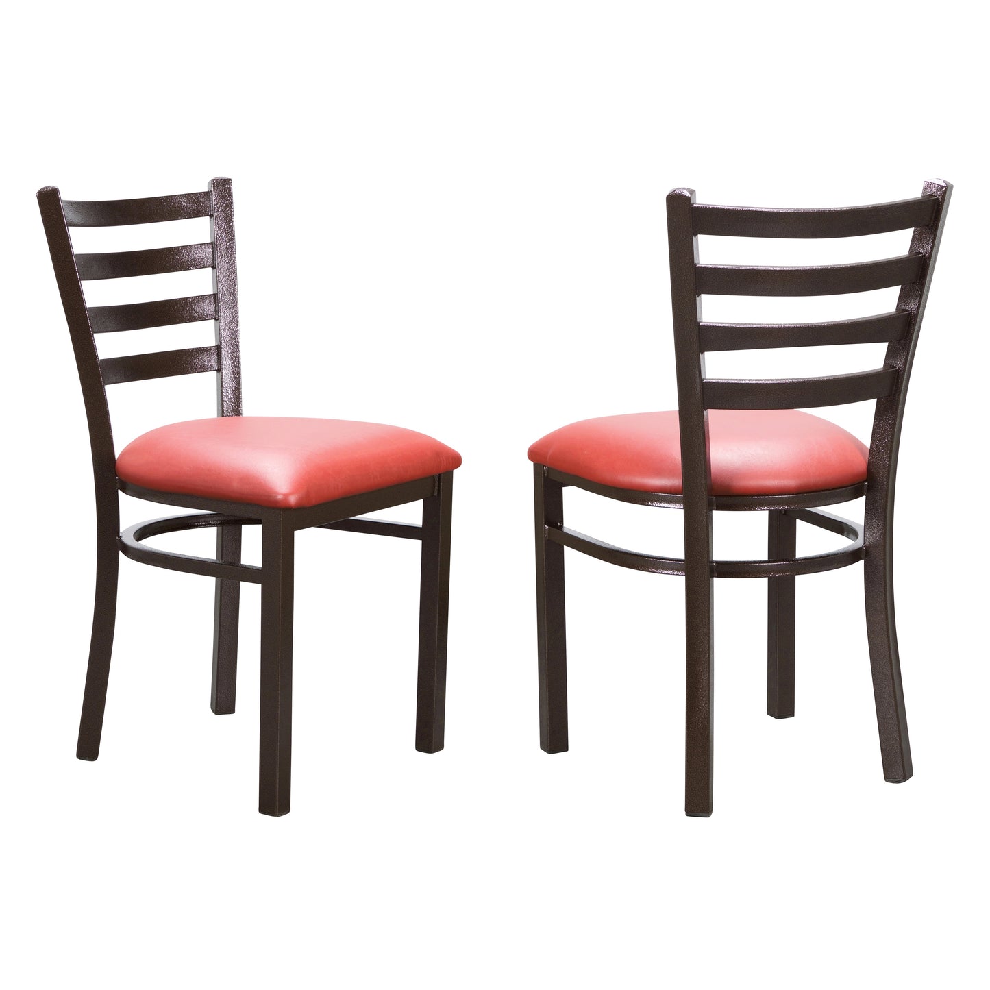 Chaises d'appoint Kara en vinyle et métal (lot de 2)
