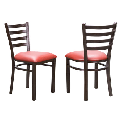 Chaises d'appoint Kara en vinyle et métal (lot de 2)