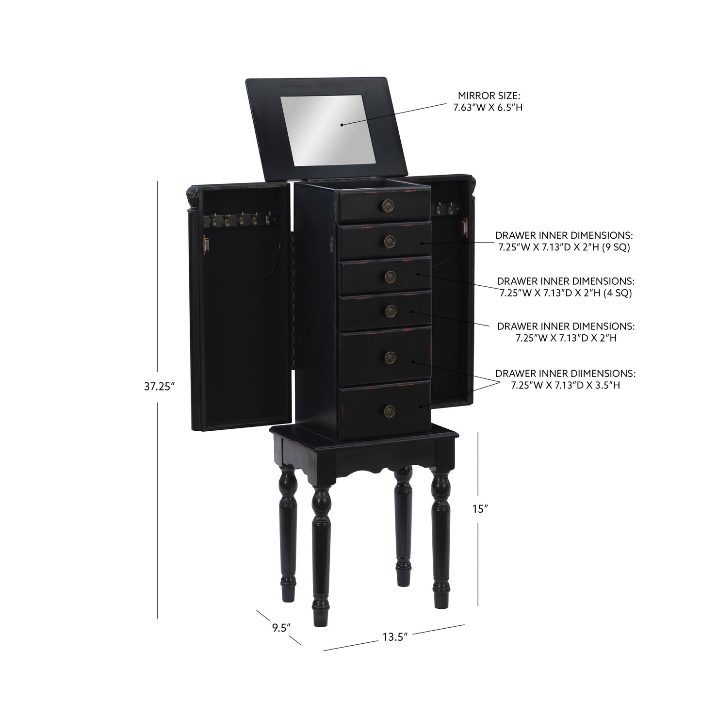 Armoire à bijoux Ollie