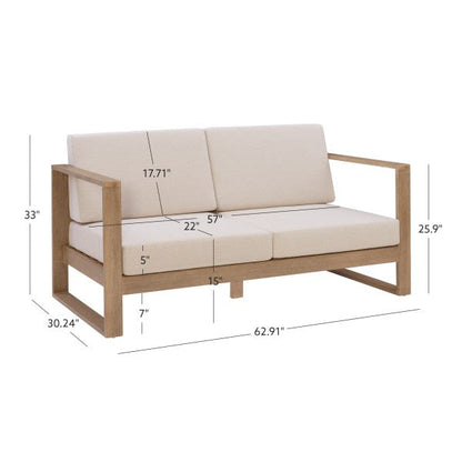 Canapé d'extérieur 2 places Brinley