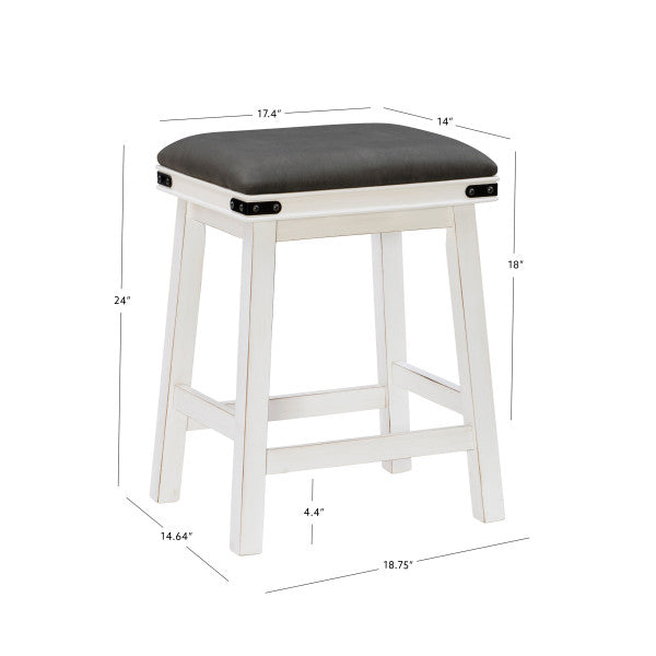 Tabouret blanc Milligan