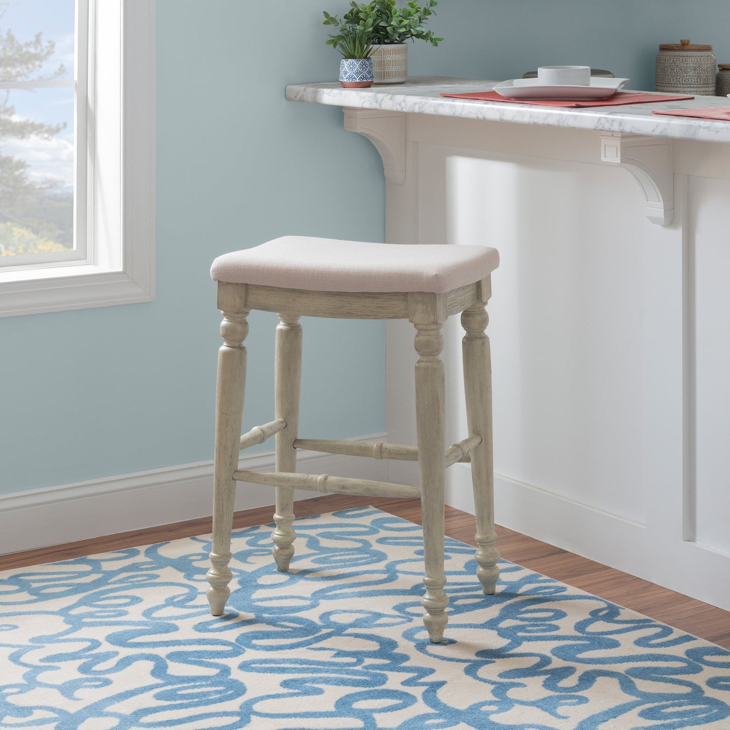 Tabouret de bar ou de comptoir sans dossier Marino Antique