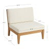 Chaise sans accoudoirs et chaise d'angle Soha en teck