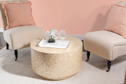 Table basse en nacre de Capiz