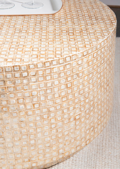 Table basse en nacre de Capiz