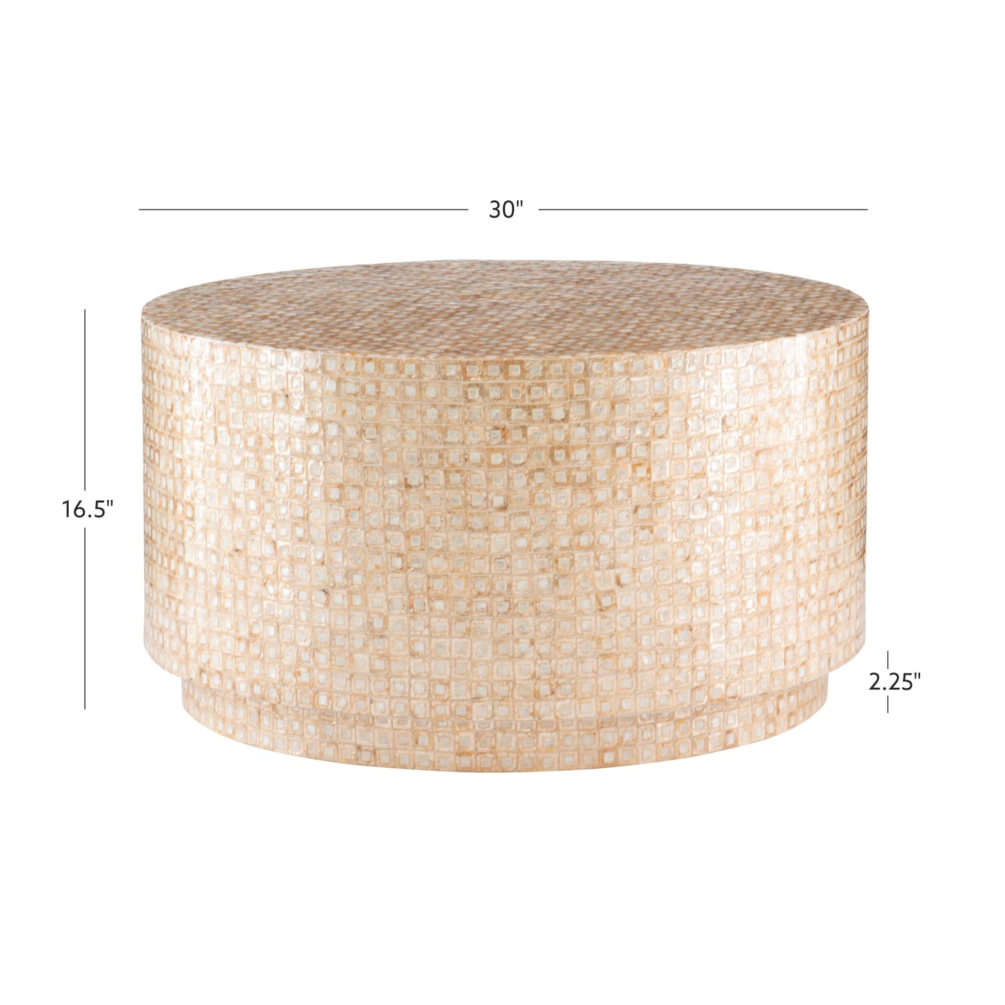 Table basse en nacre de Capiz