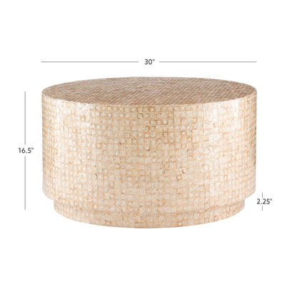 Table basse en nacre de Capiz