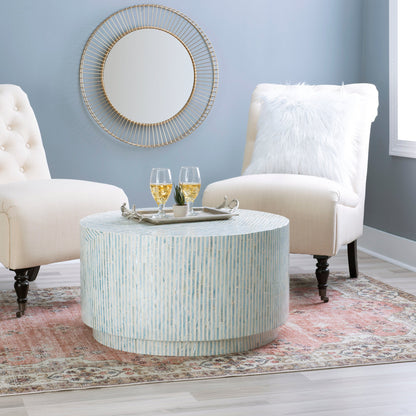 Table basse en nacre de Capiz