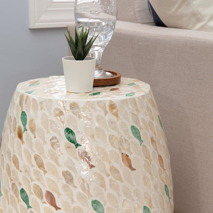 Table tambour de Capiz