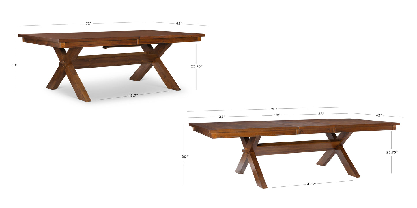 Table de salle à manger Kraven noisette foncée