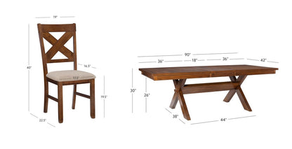 Ensemble de salle à manger Kraven noisette foncée