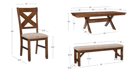 Ensemble de salle à manger Kraven noisette foncée