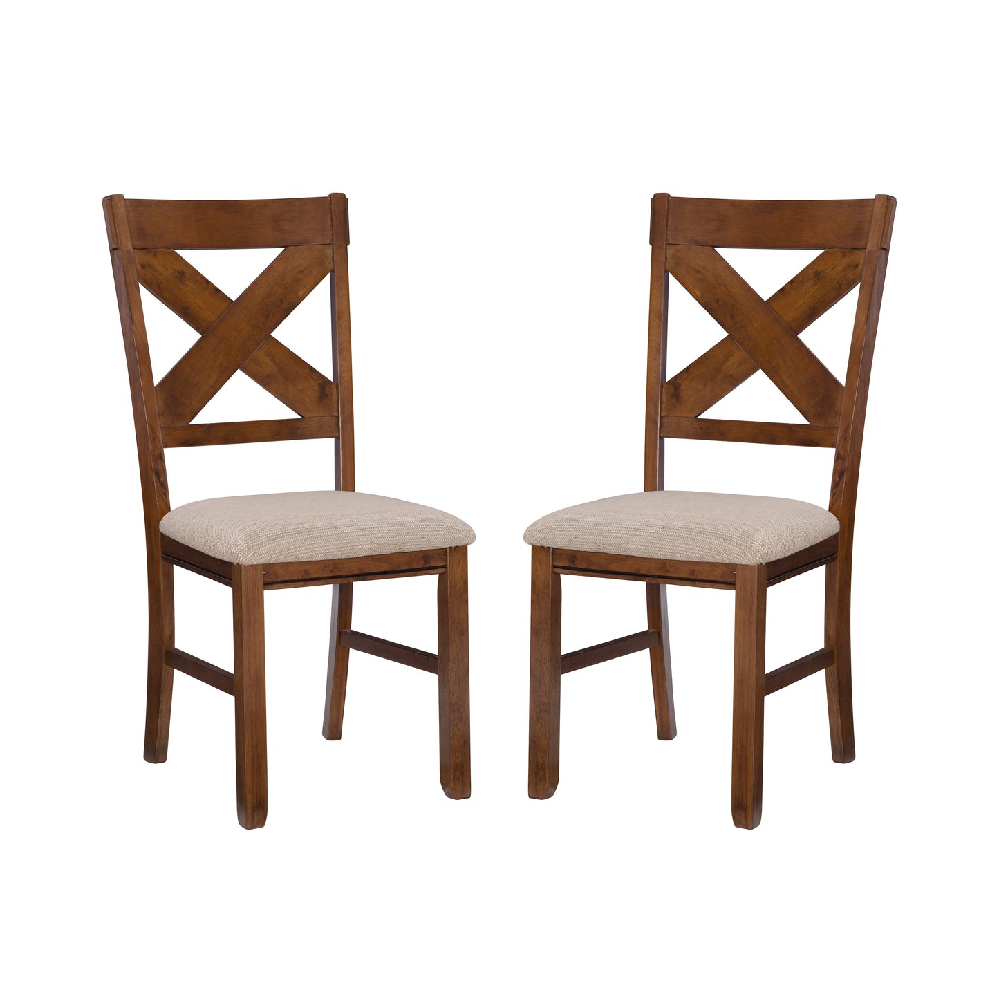 Chaise de salle à manger Kraven couleur noisette foncée (lot de 2)