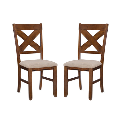 Chaise de salle à manger Kraven couleur noisette foncée (lot de 2)