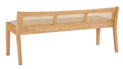 Banc à dossier en rotin Beaux