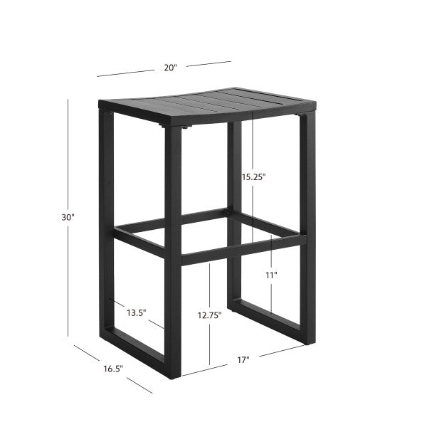 Tabouret de bar Alora en aluminium