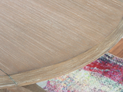 Table ronde à abattants Torino gris délavé