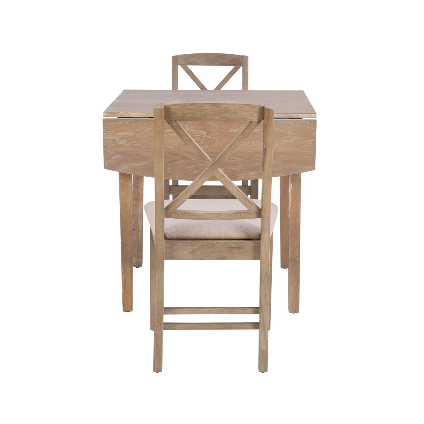 Ensemble de salle à manger Torino 3 pièces à rallonge rabattable