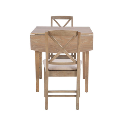 Ensemble de salle à manger Torino 3 pièces à rallonge rabattable