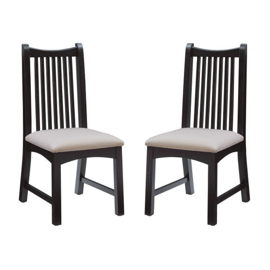 Fauteuil rembourré Andy noir (lot de 2)