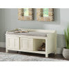 Banc de rangement Shirley blanc antique