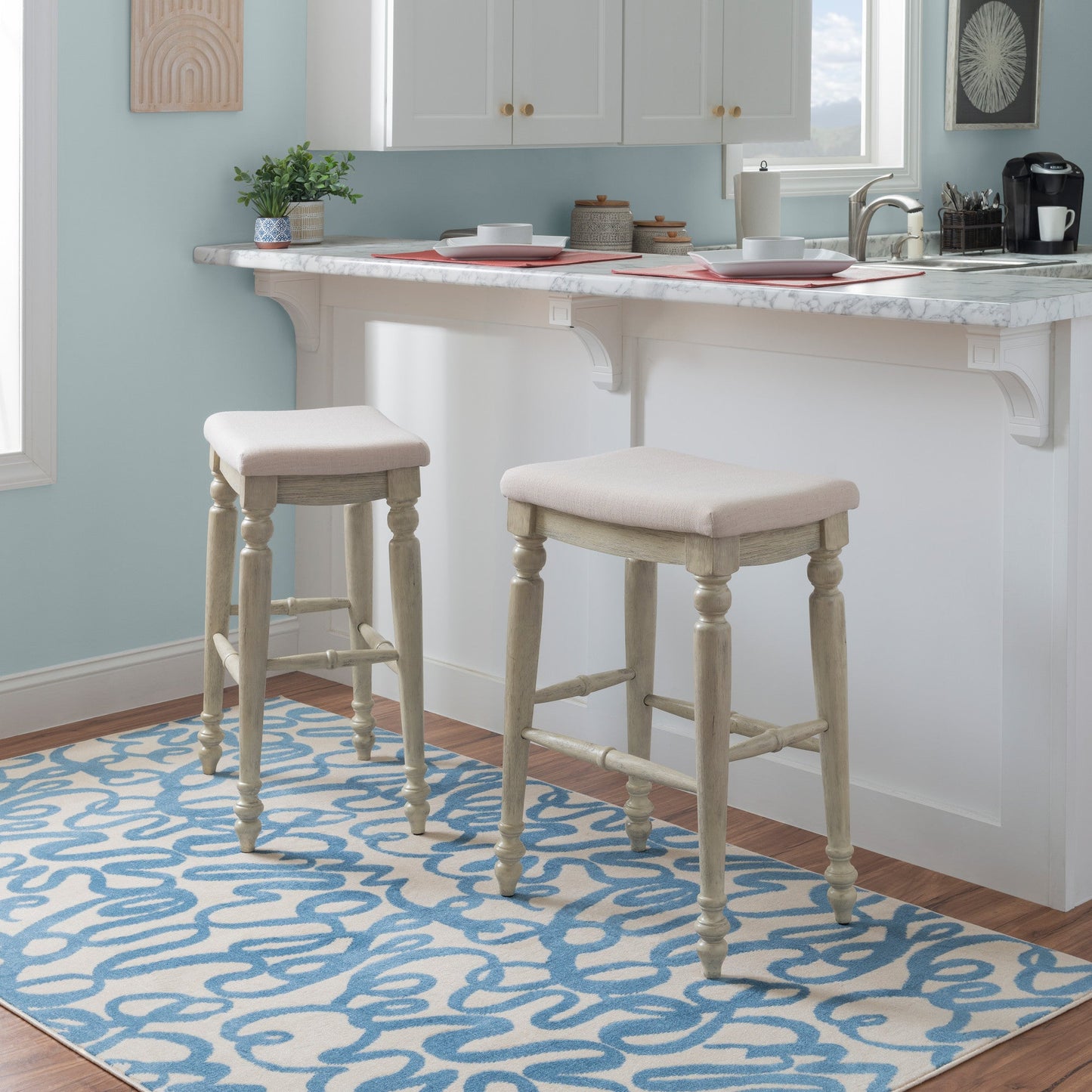 Tabouret de bar ou de comptoir sans dossier Marino Antique